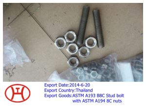ASTM A 193  B 8 C स्टड बोल्ट ASTM B194 8 C मेवे